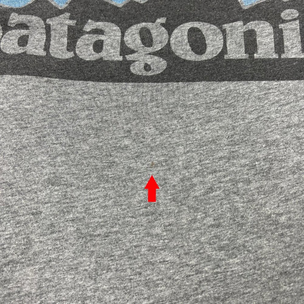 Patagonia T Shirt Mens Medium Grey Long Sleeve Mountain Logo Made In USA Vintage - Picture 9 of 10